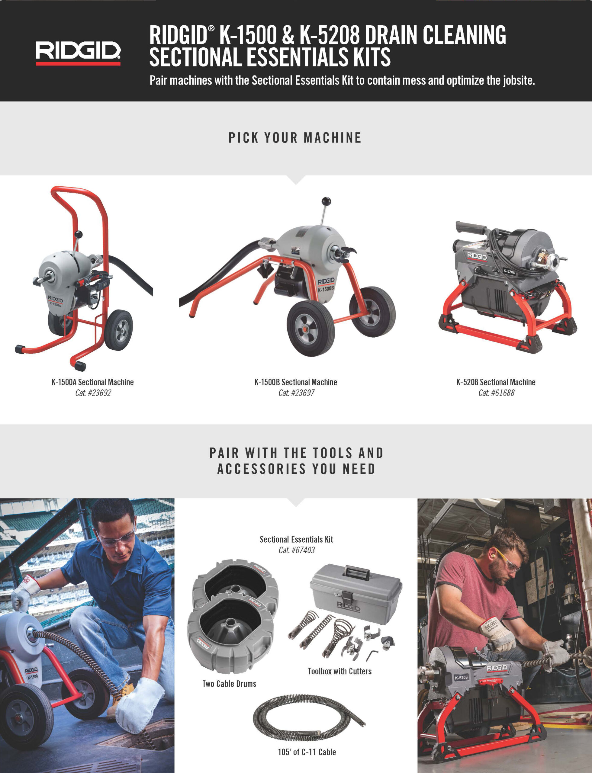 RIDGID K-1500 drain cleaning machine